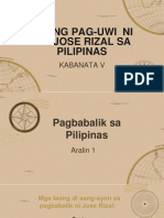 Kabanata-5-Unang-Pag-uwi-sa-Pilipinas Ni Jose Rizal