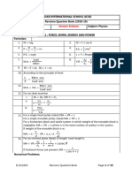 10th Numericals - Phy - RQB