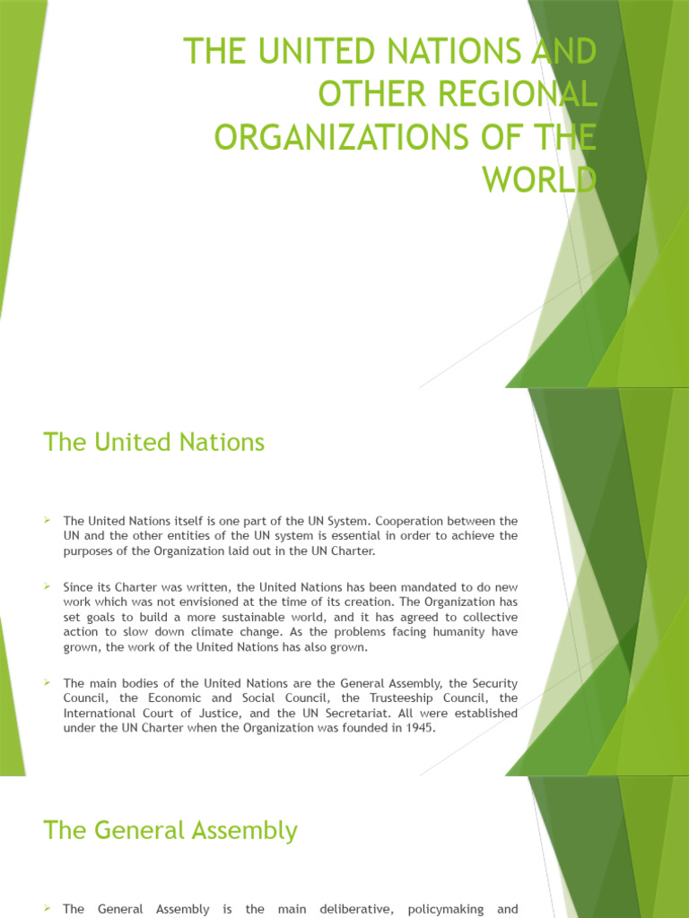 The United Nations and Other Regional Organizations of | PDF | United ...