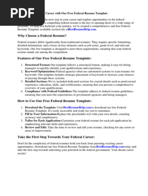 Free Federal Resume Template