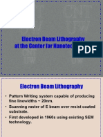 Electron Beam Lithography at The Center For Nanotechnology