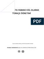 Çocuklukta Yabancı Dil Olarak Türkçe Öğretimi 14,09,2021