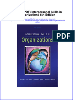 Interpersonal Skills in Organizations 5Th Edition Full Chapter PDF