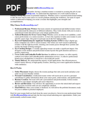 Functional Resume Sample PDF