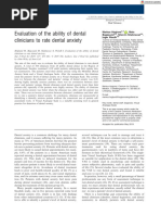 2019 Höglund - Evaluation of The Ability of Dental Clinicians To Rate Dental Anxiety