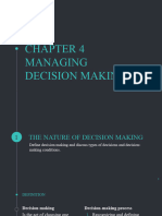 MOT - Chap. 4 Managing Decision Making