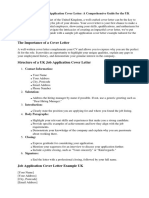 Job Application Cover Letter Example Uk