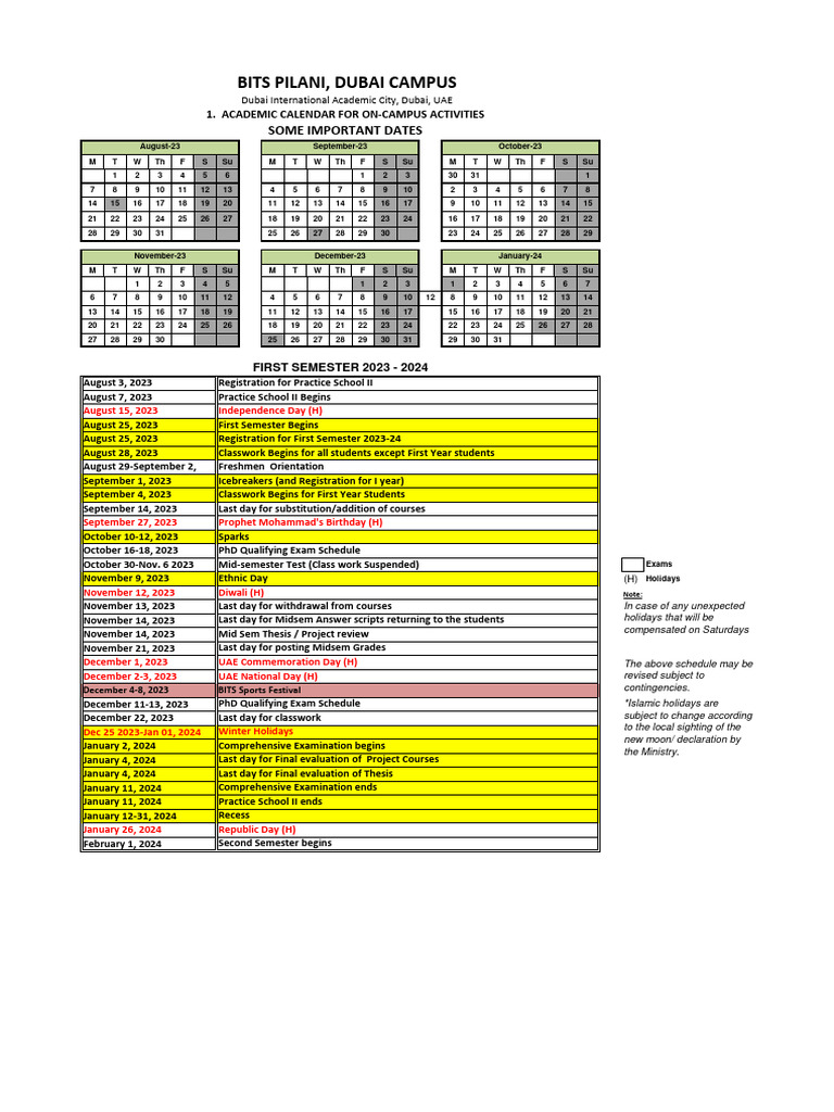 Academic Year Calendar PDF Academic Term Educational Institutions