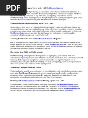 Agent Cover Letter