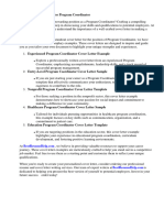Cover Letter Examples For Program Coordinator