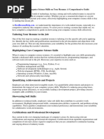 Computer Science Skills Resume