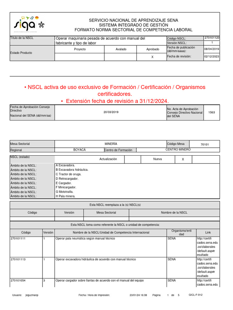NSCL Activa de Uso Exclusivo de Formación / Certificación / Organismos ...
