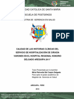 Universidad Catolica de Santa Maria Escuela de Postgrado: Maestria de Gerencia en Salud