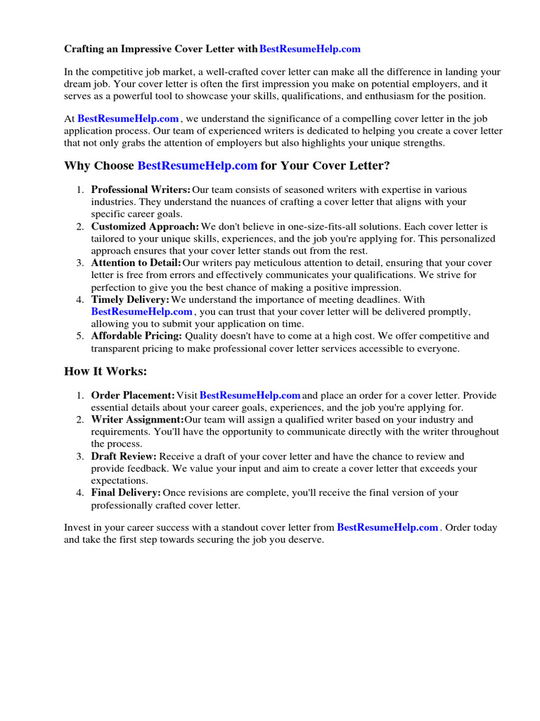 Expert Cover Letter Writing Services | PDF | Résumé | Application Software