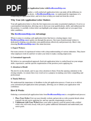 Job Application Letter Clerk