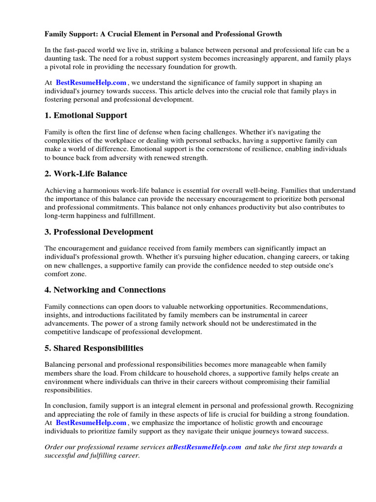 Family Support Worker Cover Letter No Experience PDF Résumé Employment