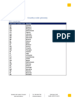 Country Code Glossary