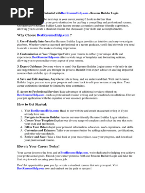 Resume Builder Login