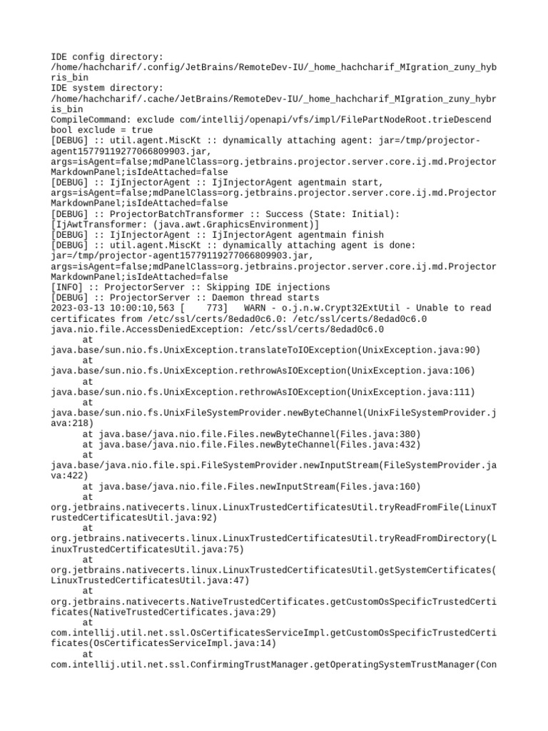 JetBrains RemoteDev Configuration Logs | PDF | Computer Architecture ...