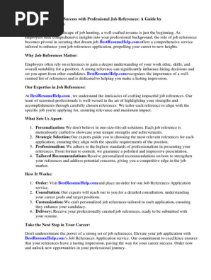 Job References Application