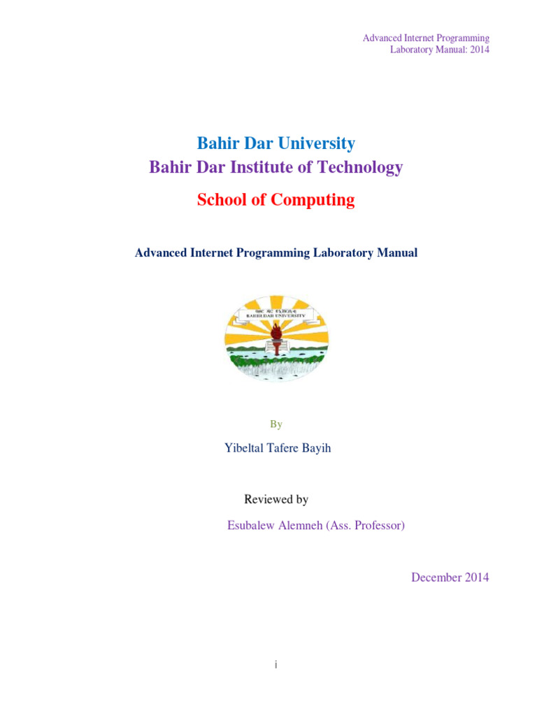 IP II Lab Manual From Yibeltal Modified | PDF | Php | World Wide Web
