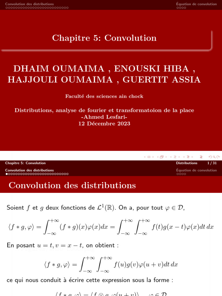 Convolution des distributions expliquée | PDF | Distribution ...