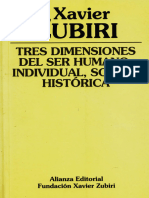 Xavier Zubiri - Tres Dimensiones Del Ser Humano - Individual, Social, HistÃ Rica (Alianza Editorial, 2006)