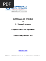 Curriculum and Syllabus B.E. Degree Programme Computer Science and Engineering