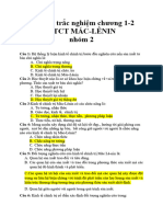 Câu hỏi trắc nghiệm KTCT MÁC LÊNIN chương 1 2 nhóm 2 đáp án