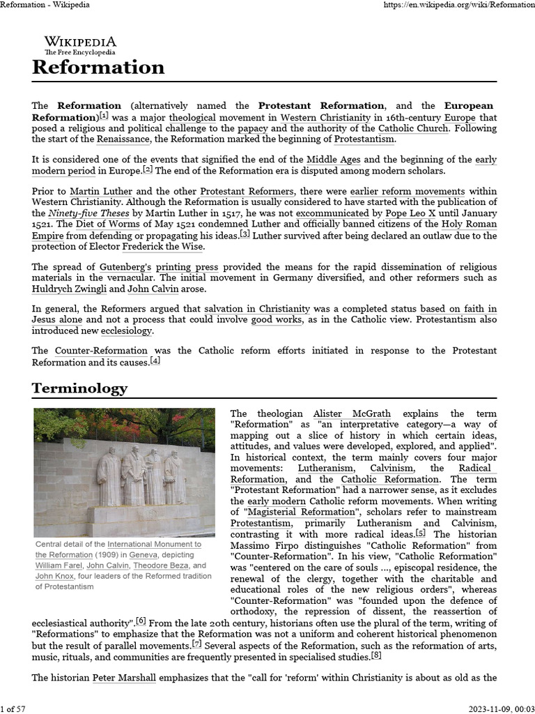 Overview of the Protestant Reformation | PDF | Martin Luther | Catholic ...