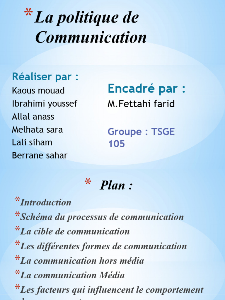 Politique de Communication en Entreprise | PDF | Publicité | la ...