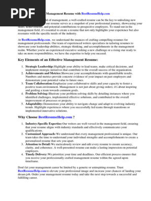 Resume for Management