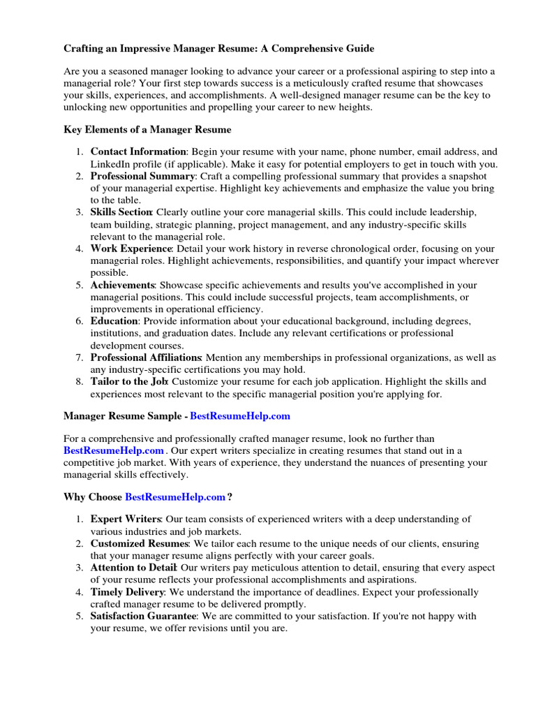 Essential Guide to Manager Resumes | PDF | Résumé | Http Cookie