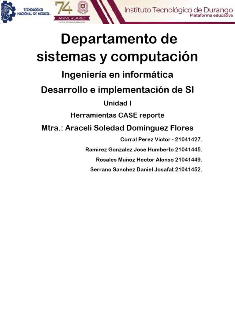 Herramientas case reporte microsoft project descargar gratis pdf