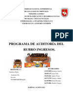 Auditoria Módulo III - RUBRO INGRESOS