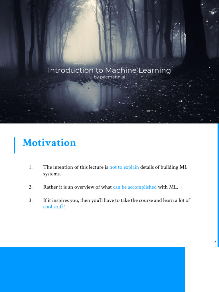 Introduction To Machine Learning Seminars | PDF