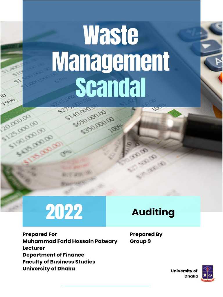 Waste Management Scandal Download Free PDF Depreciation Expense