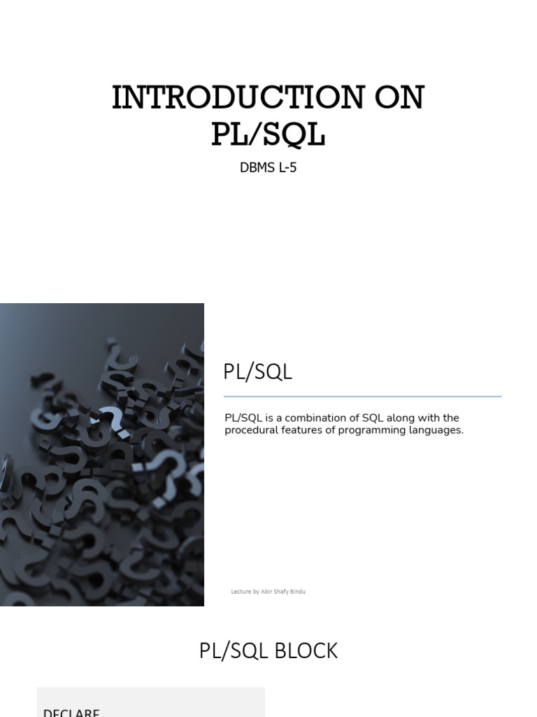 PL/SQL Basics: Blocks, Procedures, Functions | PDF | Pl/Sql | Software