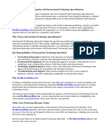 Instructional Technology Specialist Cover Letter Sample