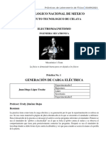 Generación de Carga Eléctrica Reporte de Practica