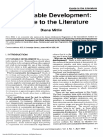 Mitlin 1992 Sustainable Development A Guide To The Literature