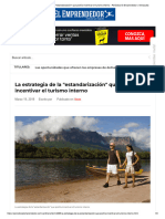 Articulo 0.2 La Estrategia de La - Estandarización - Que Podría Incentivar El Turismo Interno - Periódico El Emprendedor - Venezuela
