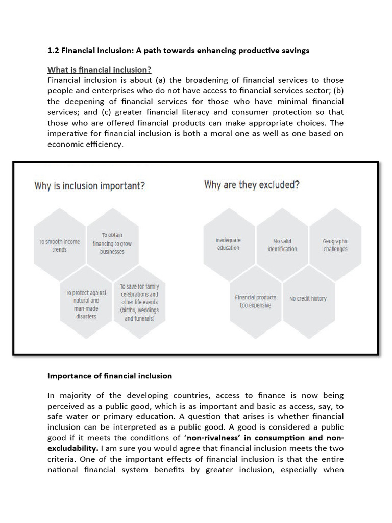 Article 1.2 Financial Inclusion | PDF | Financial Inclusion | Banks