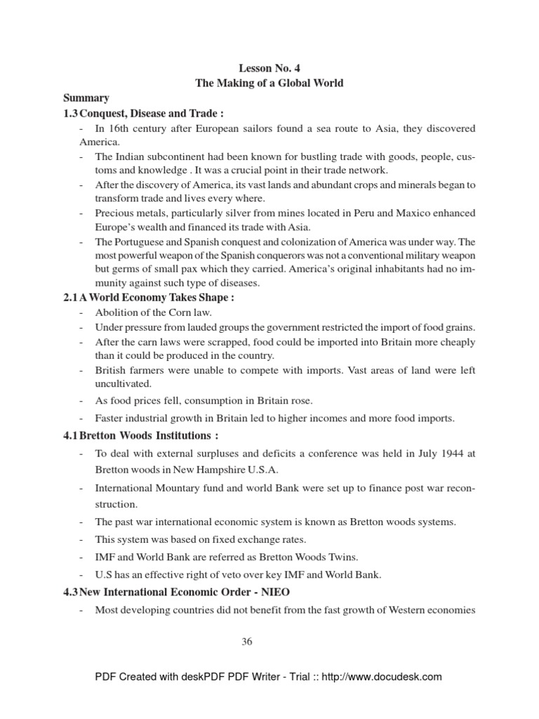Global Trade and Economic History | PDF | Bretton Woods System | Trade