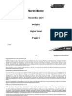 IB Physics - Paper - 2 - HL - Markscheme