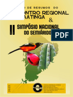 Livro de Resumos Do V Encontro Regional Da Caatinga e Ii Simp - Sio Nacional Do Semi - Rido