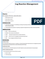 Adverse Drug Reaction Management