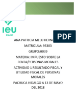 1.-Resultado Fiscal y Utilidad Fiscal de Personas Morales