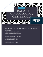 Trabajo Ginecologia Y Obstetricia: Docente: Dra Carmen Medina