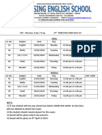 2nd Semester Exam Time Table New